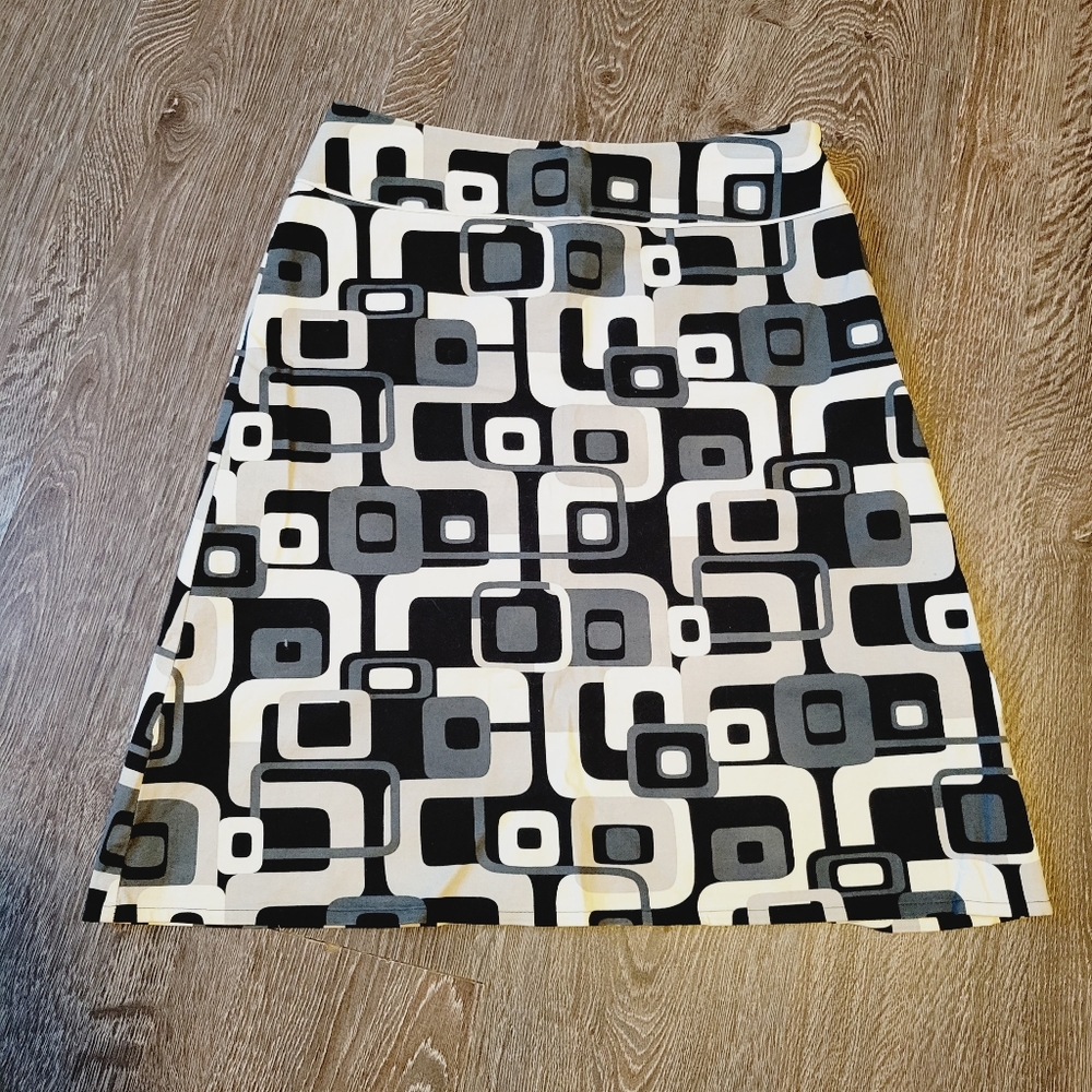 Current Funky Retro Cotton Skirt Women's size 8 Made in Vancouver Canada